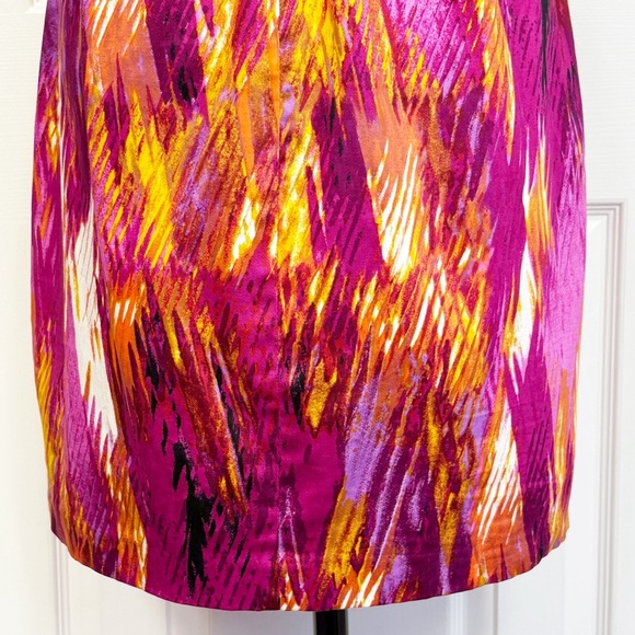 NWT Bisou Bisou Magenta Fuchsia Print Strapless Corset Mini Dress 16 - Picture 16 of 16